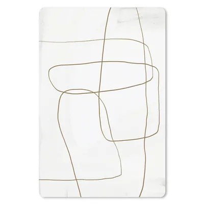 Produktbild von MuchoWow® Mauspad Mousepad Braun - Weiß - Minimalismus - Abstrakt 40x60 cm - Mousepads - Maus Mat - Pad - Mausunterlage - Schreibtisch Accesoire