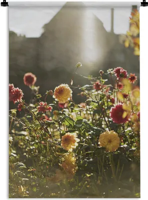 Produktbild von MuchoWow® Wandteppich Wandbehang Blume - Herbst - Garten 120x180 cm Tapisserie Dekoration Wandtuch - Schlafzimmer - Dekorationen für das Haus