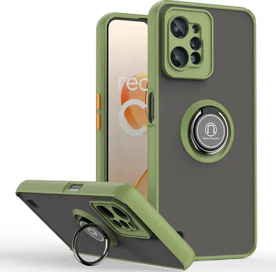 Produktbild von Realme C31 Hülle, Ring Halter Ständer Matte Transluzent TPU Rahmen Stoßfest Schutzhülle für Realme C31