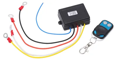 Obrázek produktu pro Bezdrátové dálkové ovládání navijáku s dosahem 75 stop, s přijímačem 434 MHz, 12 V/24 V, univerzální pro osobní automobily, čtyřkolky, SUV a nákladní automobily