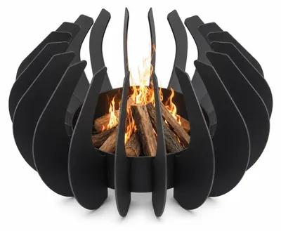 Produktbild von MetaloPro Velaris Feuerstelle Stahl schwarz rund Ø 75 cm – moderne Outdoor Feuerschale pulverbeschichtet für Garten und Terrasse, EU-Herstellung