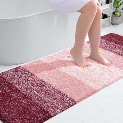 Produktbild von Badematte Mikrofaser extra weich, 180 x 60 cm, rutschfeste Gummirückseite, für Badezimmer
