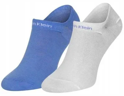Zdjęcie produktu dla SKARPETY DAMSKIE CALVIN KLEIN 701218774 NIEBIESKO-BIAŁE 2 PACK - One Size
