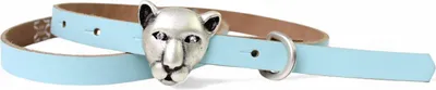 Produktbild von FRONHOFER schmaler Damengürtel, Katzenkopf Tiger Gürtelschnalle Straß, 1,5 cm