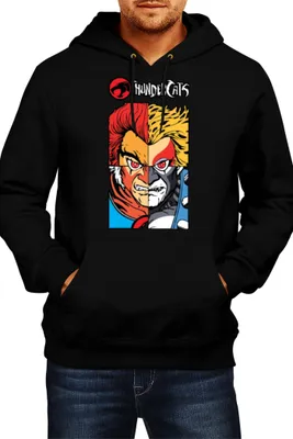 Obrázek produktu pro Pánská Mikina S Kapucí Japan Anime Manga Comics Thundercats 02, Man L / Černá