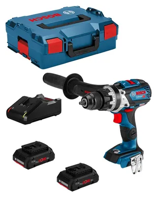 Imagen del producto de Taladro Percutor BOSCH GSB 18V-110 C (2 x 4,0 Ah ProCORE + GAL18V-40 + L-Boxx 136)