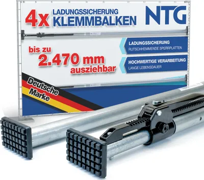 Produktbild von Klemmbalken Sperrbalken Sperrstange 4 Stück, Alu, LKW, 2100-2470 mm, Sperrlatte