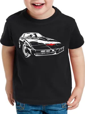 Produktbild von style3 K.I.T.T. Encounter Kinder T-Shirt michael knight 2000 black rider