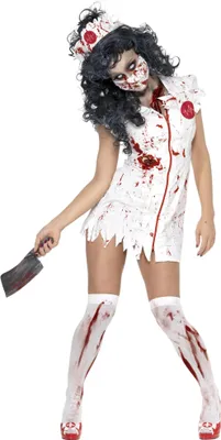 Obrázek produktu pro Smiffys - Kostým Halloween - Dámský SM2007 (XS) (Bílá/červená)