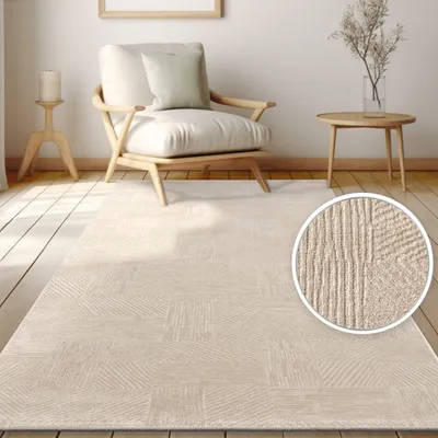 Produktbild von Teppich Wohnzimmer, moderne geometrisch abstrakte Muster, 3D-Effekt Grösse 200x280 cm