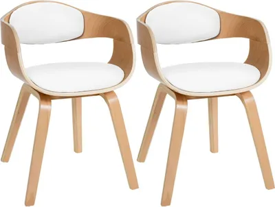 Produktbild von 2er Set Stühle Kingston Kunstleder natura/weiß
