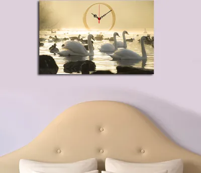 Produktbild von Opviq, 5070CS- CTY1634, Bunt, Wanduhren, 45 x 70, 100% Wildleder -Leinwand