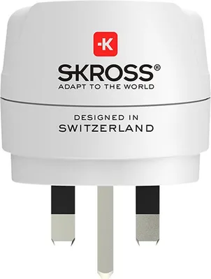 Image de Adaptateur voyage 13A Europe vers UK 2/3 poles Blanc Skross