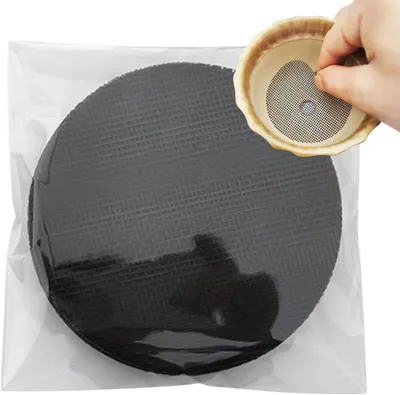 Produktbild von Mesh für Pflanzenkübel | 50 Stück rutschfester Wurzelschutz | 7,6 cm flexibler Blumentopf-Ablaufeinsatz für Balkon, Terrasse und Innenbereich