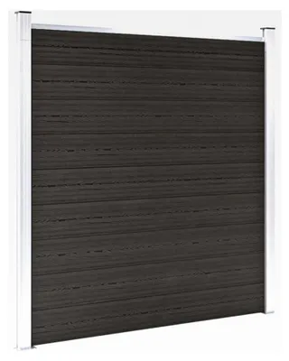 Produktbild von Zaunelement WPC Sichtschutzzaun Windschutzzaun Lamellenzaun Windschutz Sichtschutz Zaun Element Terrasse Garten 180x186 cm Schwarz