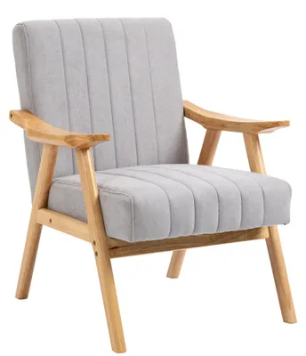 Produktbild von HOMCOM Ohrensessel, Polsterstuhl mit Armlehnen, Armlehnstuhl, Loungesessel