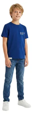 Produktbild von Jungen T-shirt - Blau - Größe 164 - 100% Baumwolle - Klassisches T-shirt