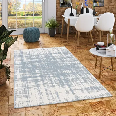 Produktbild von In & Outdoor Teppich Flachgewebe Marbella Vintage Blau Verlauf, Größe:80x150 cm