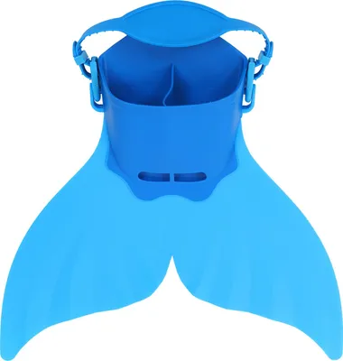 Produktbild von Meerjungfrau-Monofinnen-Schwimmflosse für Kinder, monolithische Schwanzflossen, einteilige Flossen (blau)