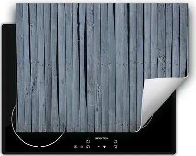 Produktbild von DarHaus Herdabdeckplatte 80x52 cm Anti Rutsch Matte Aufrollbar, grau - Holz