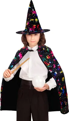 Produktbild von W WIDMANN MILANO Party Fashion - Kinderkostüm Zauberer, Umhang, 70 cm mit Hut - ein Set