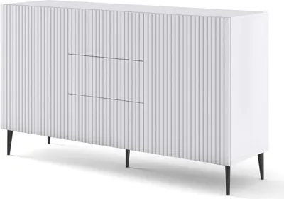 Produktbild von FURNLUX Anrichte Ravenna B Weiss Und Schwarz 150cm / Hauptfarbe: Weiß / Abmessungen: 150 x 87 x 42 cm