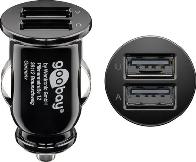 Obrázek produktu pro Duální USB nabíječka do auta 2.1 A zástrčka do zapalovače cigaret, nabíjí až dvě USB zařízení současně, tenký design