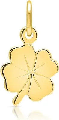 Produktbild von Goldener Glücksbringer Anhänger Kleeblatt 925 Silber-vergoldet SP0388
