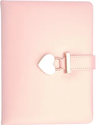 Produktbild von Tagebuch Für Mädchen Mit Schloss Roségold 1 Stk, Kunstleder Rosa Herzverschluss Geheimes Notizbuch, Reisetagebuch Für Teenager Und Frauen