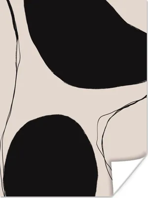 Produktbild von MuchoWow® Poster Pastell - Schwarz - Minimalismus 120x160 cm - Wandbilder
