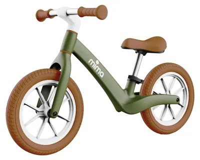 Produktbild von mima zoom lite Laufrad für Kinder 2–6 Jahre, 2,6 kg, PolyurethanReifen, höhenverstellbarer Sitz, Grün/Camel