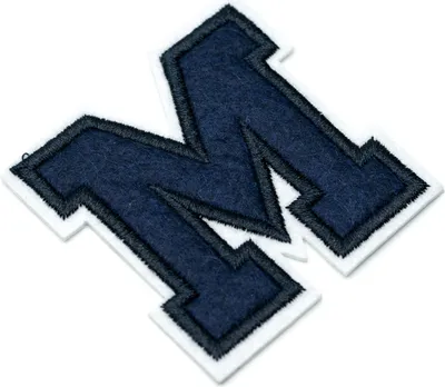 Produktbild von Buchstaben Initialen Alphabet ABC Bügelbild Patch Miniblings 5,7cm Buchstabe M