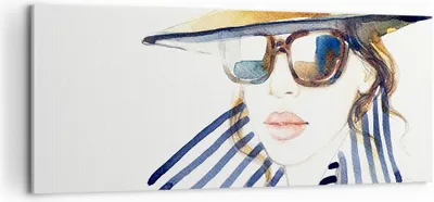 Produktbild von Bild auf Leinwand - Leinwandbild - Frau Gesicht Lippen - 100x40cm - Wand Bild - Wanddeko - Leinwanddruck - Bilder - Kunstdruck - Wanddekoration - Leinwand bilder - Wandkunst - AB100x40-3957