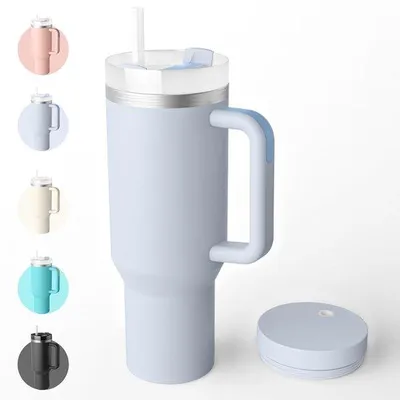 Immagine prodotto di Ibenzoa® Tazza termica da 1182 ml, con isolamento sottovuoto e a doppia parete – acciaio inossidabile (riciclato per >90%, senza BPA), 2 coperchi (uno con cannuccia e uno a prova di perdite), impugnatura ergonomica, lavabile in lavastoviglie