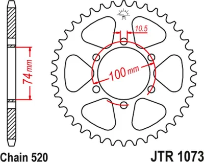 Obrázok produktu pre Zębatka JT 46T 520 JTR1073.46