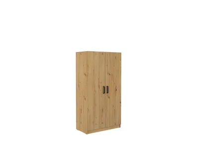 Produktbild von Aktenschrank MALEX I 80 cm – Büroschrank mit 2 Türen und Einlegeböden, Stauraummöbel für Büro und Arbeitszimmer - Eiche Artisan