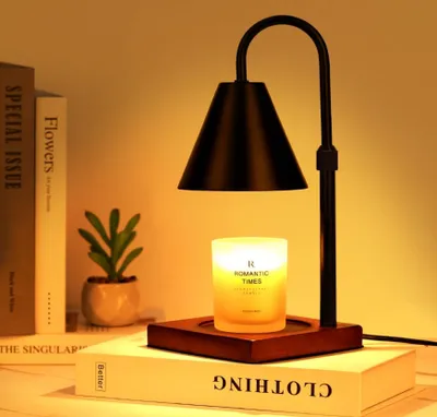 Produktbild von Moderne Kerzenwärmerlampe mit Timer, dimmbarer Kerzenlampenwärmer, verstellbare Duftkerzenlampe für Kerzen im Glas, Schlafzimmer-Heimdekor
