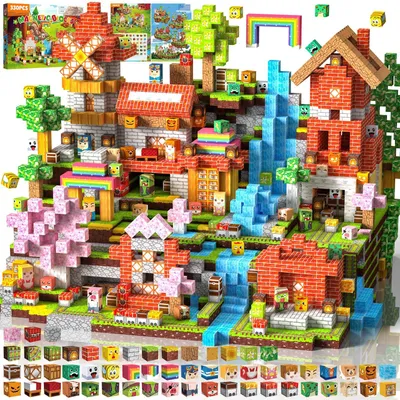 Produktbild von Set aus 330 Magnetischen Bausteinen, 2 cm, Lernspielzeug für Kinder