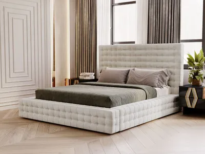 Produktbild von GrainGold Polsterbett Barbados 160x200 cm - Bett 160x200, Polsterbett mit Bettkasten und Lattenrost - Creme (Elegance 1)