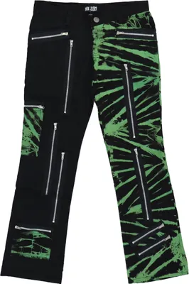 Produktbild von Nix Gut - Bleach, Frauenhose Schwarz/Grün im Straight-Fit-Style