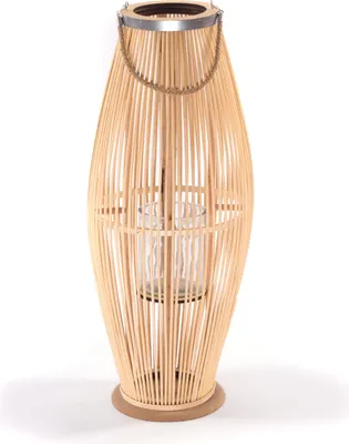 Produktbild von Deko  LATERNE "ZYA" |  Bambus | Natur Windlicht | Größe: 80 cm