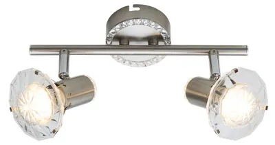 Produktbild von LED Deckenstrahler Kristall Design, Spots beweglich, L 26 cm