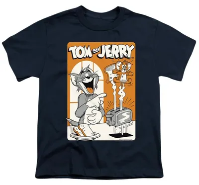 Obrázok produktu pre Tom a Jerry – detské tričko TV37248 (veľkosť 140-146) (tmavomodrá)