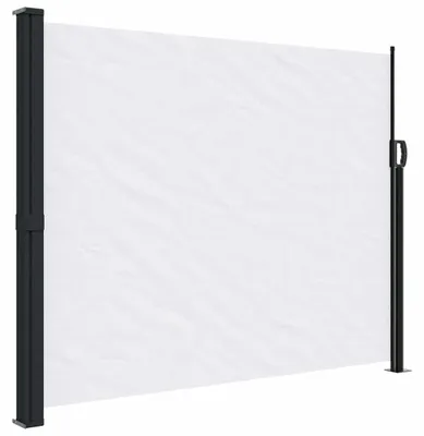 Zdjęcie produktu dla vidaXL Wysuwana markiza boczna biała 160x600 cm