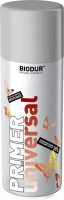 Produktbild von Biodur | Primer - Grau - 400ml, Grundieren, Tiefenhaftgrund, Grundierung, Sprühlack, Primer für Holz, Metall, Glas