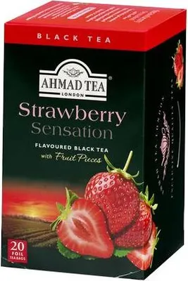 Produktbild von Ahmad Tea- Schwarztee mit Erdbeerenaroma 40g , 20 Beutel