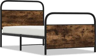Zdjęcie produktu dla Łóżko bez materaca, 100x200 cm, przydymiony dąb