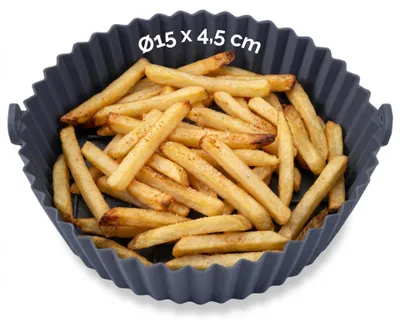 Obrázek produktu pro FACKELMANN 45102 FACKELMANN Backform für Heißluftfritteuse 45102 Silikon Ø 18,0 cm, 1 St.