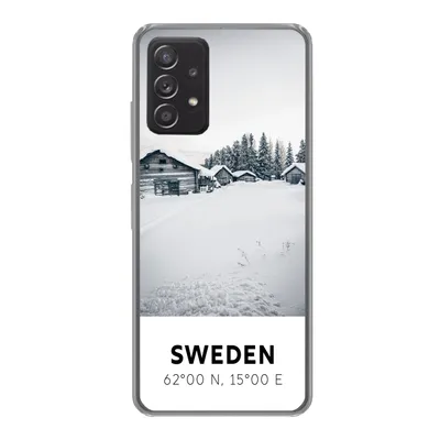 Produktbild von MuchoWow® Handyhülle Schutzhülle Hülle für Samsung galaxy a73 Schweden - Schnee - Bäume Silikon Softcase Handy Hülle - Handyhülle