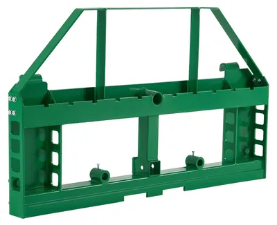 Produktbild von SucceBuy Kompaktlader-Zubehör, 1814 kg, 1270 x 150 x 752 mm Palettengabelrahmen mit 50,8 mm Anhängerkupplung und Speerhülsen, kompatibel mit John Deere Ladern mit Schnellbefestigung, nur Rahmen
